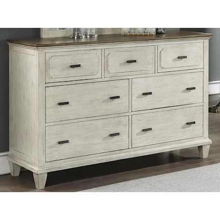 Relaxed Vintage Dresser with Felt-Lined Drawers